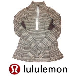Lululemon Pacesetter Pullover Coal Strata Stripe